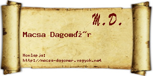 Macsa Dagomér névjegykártya